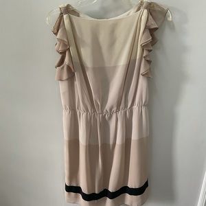 Loft Dress Cream and Tan with Black stripe Size 6P